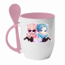 Чашка с ложкой Ayato and Yuri - PrintSalon