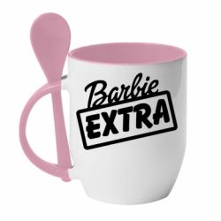 Чашка с ложкой Barbie Extra - PrintSalon