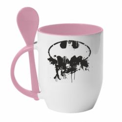 Чашка с ложкой Batman Paint - PrintSalon