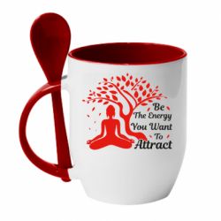 Чашка с ложкой Be Energy - To Attrack - PrintSalon