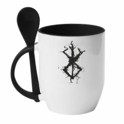 Чашка с ложкой Berserk label - PrintSalon
