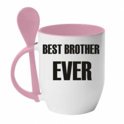 Чашка с ложкой Best brother ever - PrintSalon