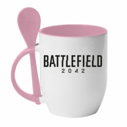 Чашка с ложкой Bettlefield 2042-PrintSalon Чашка с ложкой Bettlefield 2042