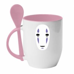 Чашка з ложкою Безликий - PrintSalon