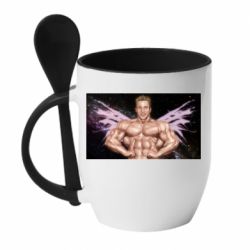 Чашка с ложкой Billy gachimuchi - PrintSalon