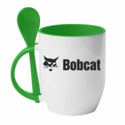 Чашка з ложкою Bobcat - PrintSalon