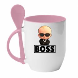 Чашка с ложкой Boss Baby - PrintSalon