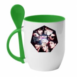 Чашка з ложкою Bts  к-рор - PrintSalon