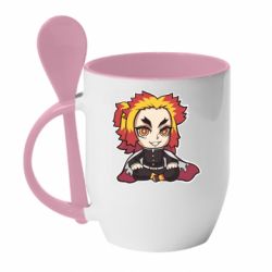 Чашка с ложкой Chibi Senjuro Rengoku - PrintSalon