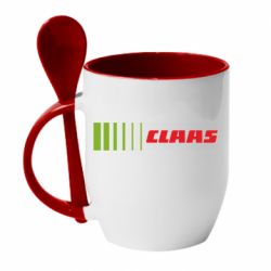 Чашка с ложкой Claas Logo - PrintSalon