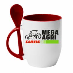 Чашка с ложкой Claas Mega Agri - PrintSalon