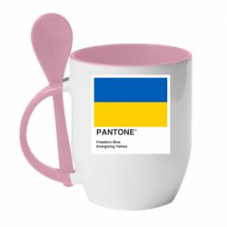 Чашка с ложкой Color of 2022 - PrintSalon