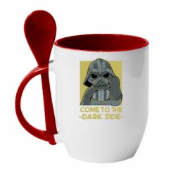 Чашка с ложкой Come to the dark side - PrintSalon