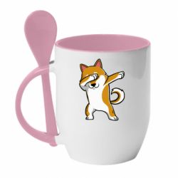 Чашка с ложкой Cool Hachiko - PrintSalon