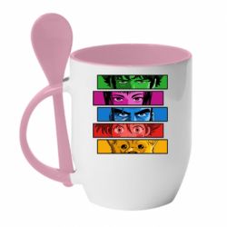 Чашка з ложкою Cowboy Bebop Eyes - PrintSalon