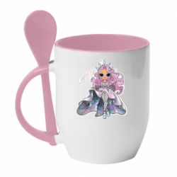 Чашка с ложкой Crystal star - PrintSalon