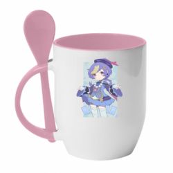Чашка с ложкой Cute Qiqi - PrintSalon