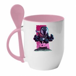 Чашка с ложкой Cute Venom - PrintSalon