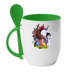 Чашка с ложкой Cyberpunk: Edgerunners - PrintSalon