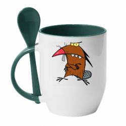 Чашка с ложкой Daggett Beaver - PrintSalon