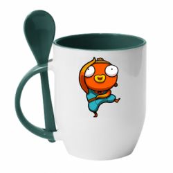 Чашка с ложкой Dancing Fishstick - PrintSalon