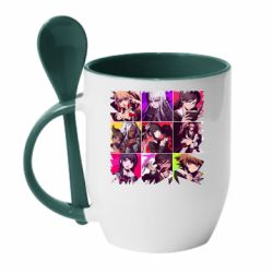 Чашка з ложкою Danganronpa characters - PrintSalon