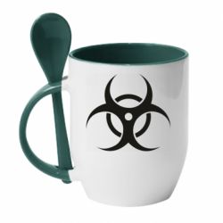 Чашка з ложкою Danger - PrintSalon