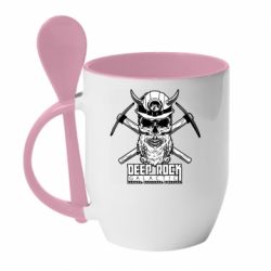 Чашка с ложкой Deep Rock Galactic skull - PrintSalon