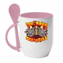 Чашка с ложкой Deep Rock Galactic You know The drill - PrintSalon
