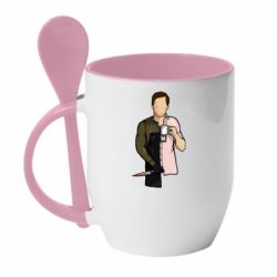 Чашка с ложкой Декстер арт - PrintSalon