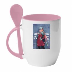 Чашка с ложкой DITF Zero Two Art - PrintSalon
