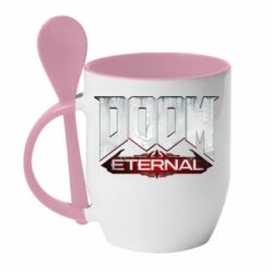 Чашка з ложкою Doom Eternal logo - PrintSalon