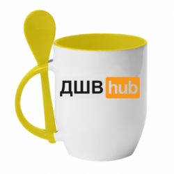 Чашка с ложкой ДШВ Hub - PrintSalon