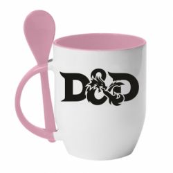 Чашка с ложкой Dungeons s Dragons logo - PrintSalon