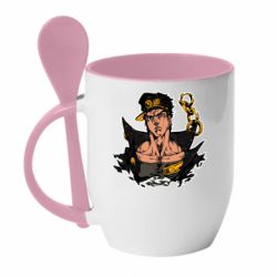 Чашка с ложкой Джотаро - PrintSalon