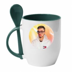 Чашка с ложкой Edison Portrait - PrintSalon