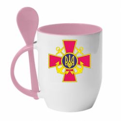 Кружка с керамической ложкой Эмблема ВМСУ - PrintSalon