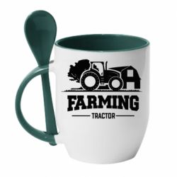 Чашка с ложкой Farming Tractor - PrintSalon