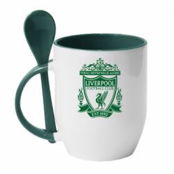Чашка с ложкой FC Liverpool Logo - PrintSalon