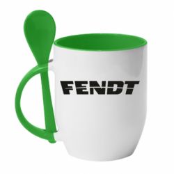 Чашка з ложкою Fendt Logo - PrintSalon