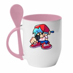 Чашка с ложкой FnF Boy - PrintSalon