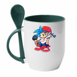 Чашка с ложкой FNF Rapper Boy - PrintSalon