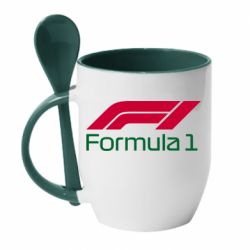 Чашка с ложкой Formula 1 Logo