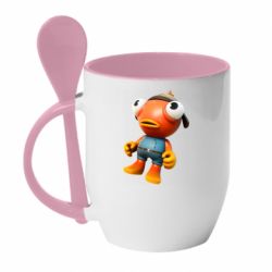 Чашка с ложкой Fortnite карасик - PrintSalon