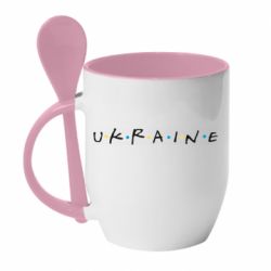 Чашка с ложкой Friends - Ukraine - PrintSalon