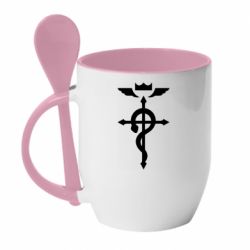 Чашка с ложкой Fullmetal Alchemist Flamel - PrintSalon