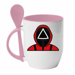 Чашка с ложкой Игра в кальмара Soldier - PrintSalon