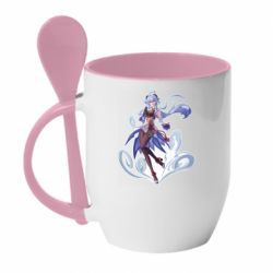 Чашка з ложкою Ganyu art - PrintSalon
