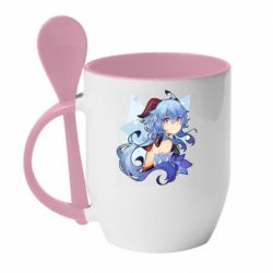Чашка с ложкой Ganyu - PrintSalon