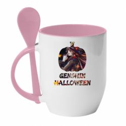 Чашка з ложкою Genshin Halloween - PrintSalon